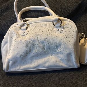 Juicy Couture White Rhinestone Handbag Used